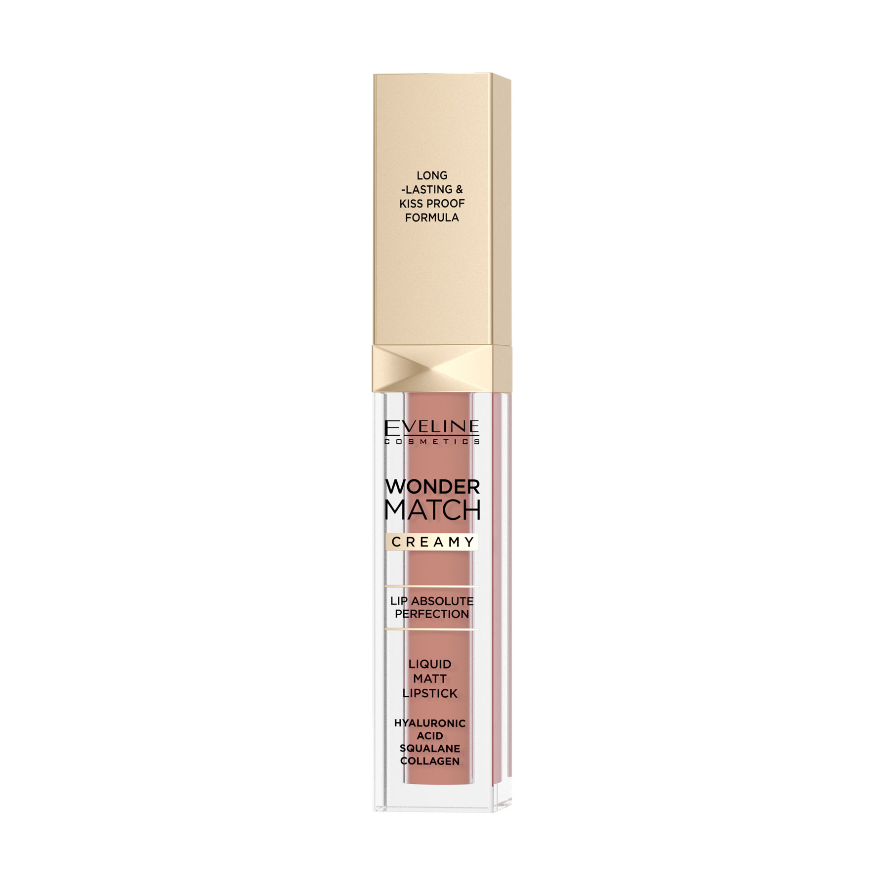 Матова рідка помада для губ Eveline Cosmetics Wonder Match Creamy Liquid Matt Lipstick 03 Simple Nude, 6.8 мл