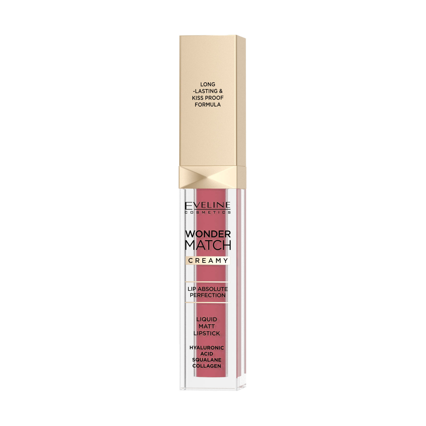 Матова рідка помада для губ Eveline Cosmetics Wonder Match Creamy Liquid Matt Lipstick 05 Ash Pink, 6.8 мл